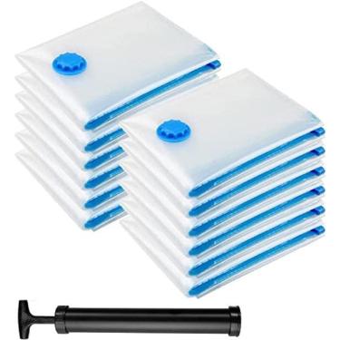 Imagem de Kit 10 sacos a vácuo hermético 50x60cm edredom toalhas