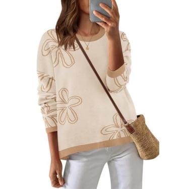 Imagem de Suéter feminino MEROKEETY 2024, outono e inverno, marrom grande