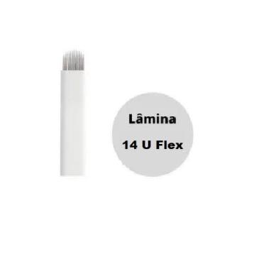 Imagem de Kit 10 Lâminas 14 U Flex Agulha Micropigmentação
