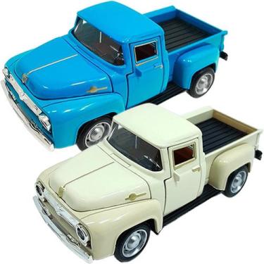 Imagem de Miniaturas Carrinho Colecionável Pickup F-100 Metal Kit 2pçs - Genéric