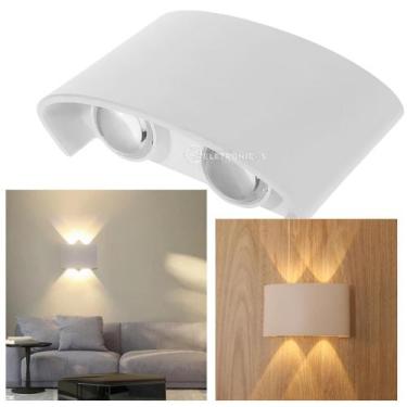 Imagem de Arandela LED Preto 4W Luz Suave e Econômica para Áreas Internas e Exte