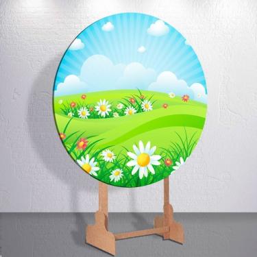 Imagem de Painel Redondo Jardim Encantado Capa Sublimada de Festa Tamanho Grande