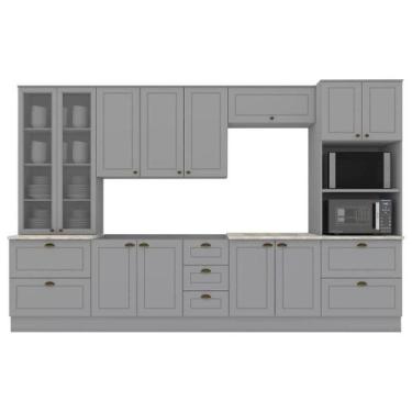 Imagem de Cozinha Modulada 7 Pecas 343 Cm Ce172 Americana Henn - MÓVEIS HENN