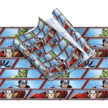 Imagem de Plastico Adesivo 45CMX10M Avengers Rolo - V.M.P.