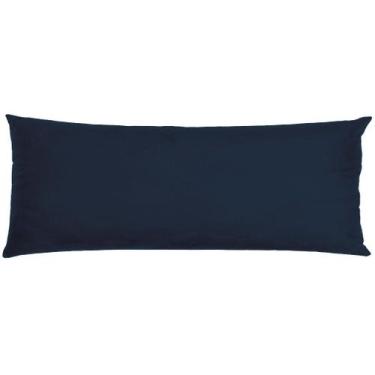 Imagem de Capa Para Travesseiro De Corpo Body Pillow Veludo 40x130cm Azul Marinh
