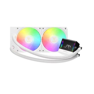 Imagem de Water Cooler 240mm Gamdias Chione E4-240 Wh, ARGB, Display Lcd, White - Chione E4-240 Wh.