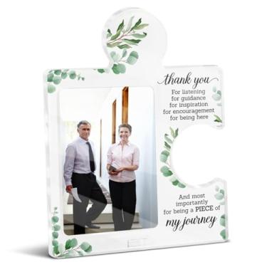 Imagem de QYCFDXD Porta-retratos para presentes de agradecimento de funcionários, presente de aposentadoria para colegas de trabalho, chefes e membros da equipe, porta-retratos de acrílico, 10 x 15 cm