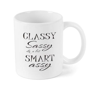 Imagem de Caneca de café Sassy Humor, Caneca de café clássica e atrevida - Copo de cerâmica de 325 ml para mulheres, homens, escritório, clube do livro