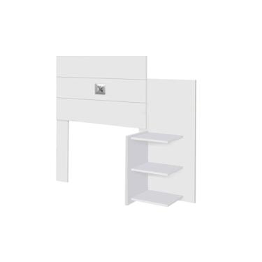 Imagem de Cabeceira Box Solteiro Acapulco com Praleleiras Integradas. (Branco)