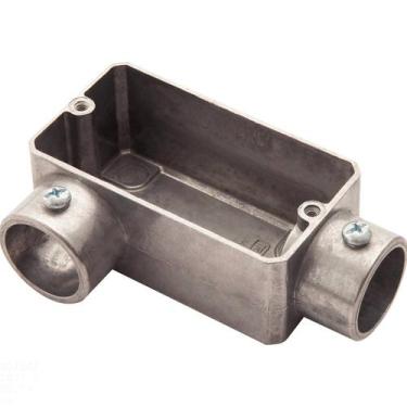 Imagem de Condulete fixo 1/2" tipo "LR" - sem tampa / sem rosca / sem pintura - 