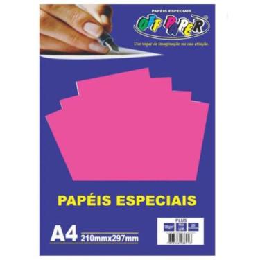 Imagem de Papel Especial Plus Pink Lumi 180g A4 20fls - Off Paper