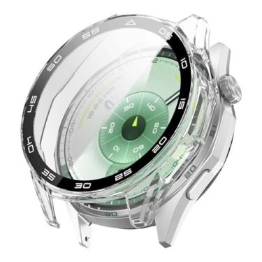 Imagem de Estilo no Pulso, Capa full case compatível com Huawei Watch GT6 46mm ou GT6 41mm Cor:Transparente Numeric 46mm