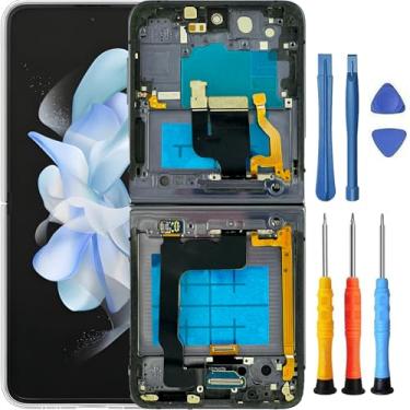 Imagem de Foufinin Substituição de tela para Samsung Galaxy Z Flip 4 para Samsung Z Flip 4 5G com moldura SM-F721U SM-F721W Display LCD Touch Digitizer Assembly com ferramentas de 6,7 polegadas