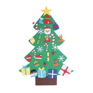 Imagem de Árvore de Natal em Feltro Com Efeites para Colar - 98cm - 1 unidade - 