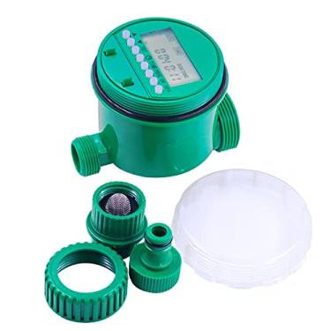 Imagem de Controlador Inteligente de Irrigação com Display Digital LED Timer Rega Automática até 16 Programas Operado por Bateria para Jardins Patios Prados Estufas