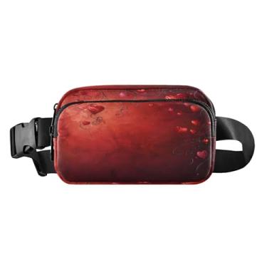 Imagem de CEBUGI Pochetes de caminhada para homens, mulheres, corações e redemoinhos modernos resistentes à água com cinto ajustável para treino, viagem, corrida