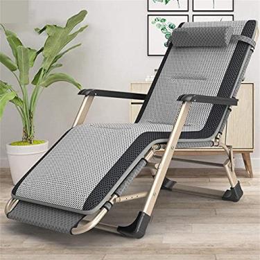 Imagem de YYBOES Cadeira relaxante de escritório para varanda, cadeira de gravidade zero, poltrona dobrável, respirável e confortável, ajustável com travesseiro
