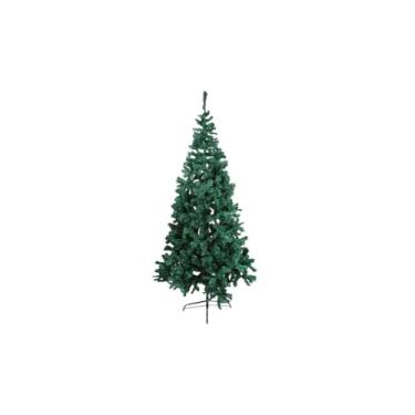 Imagem de Árvore de Natal Pinheiro 2,40m, Verde, 1.400 Galhos, PVC e Ferro, Base 1,2m Diâmetro, Decoração Natalina