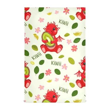 Imagem de xigua Conjunto de 1 panos de prato de cozinha fofos Red Dragons, toalhas de cozinha macias e altamente absorventes de secagem rápida para limpeza de pratos e limpeza manual, 71 x 45 cm