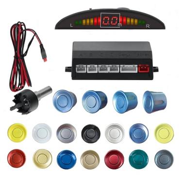 Imagem de SANDETOUN Kit de sensor de estacionamento kit de sensor de reserva sensor reverso para carro 18 opções de cores para sondas ajustável alarme volume profissional sensor de reversa para carro assistente