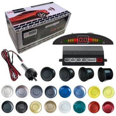 Imagem de SANDETOUN Kit de sensor de estacionamento kit de sensor de reserva sensor reverso para carro 18 opções de cores para sondas ajustável alarme volume profissional sensor de reversa para carro assistente
