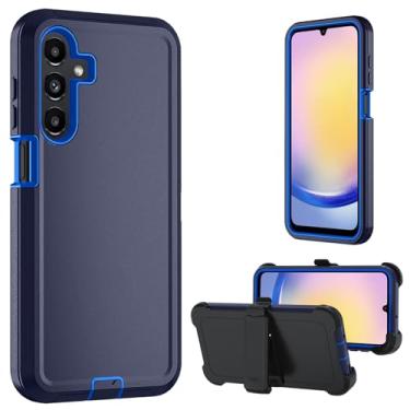 Imagem de Capa para Samsung Galaxy A17 5G, capa resistente A16 5G, com um protetor de tela de vidro temperado, [proteção de grau militar] [à prova de choque] [à prova de queda] [à prova de poeira] (com clipe de