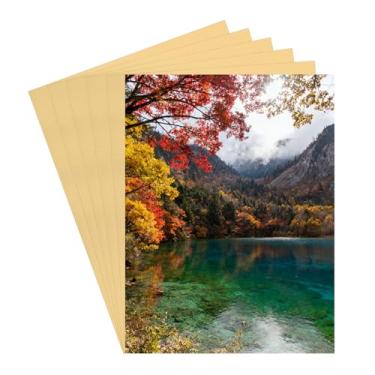 Imagem de PATIKIL 6 peças em branco de sublimação de alumínio, placa de sublimação de metal de 15 x 9,9 cm, impressões de fotos de metal para fotos personalizadas, ouro escovado