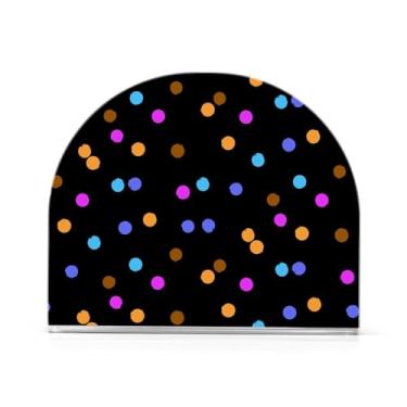 Imagem de Porta-guardanapos de acrílico de bolinhas, bandeja de guardanapo em forma de U para banheiro, dispensador de bandeja de papel