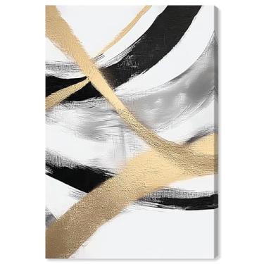 Imagem de Midas Arc Waves II Impressão em tela moderna decoração de parede por Art Remedy, Gallery Wrapped, 20 x 76