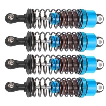 Imagem de Alomejor 75mm RC Car Choques, Óleo Hidráulico Pressão Amortecimento Alumínio Liga Damper Set para 1/10 Escala RC Carros (BLUE)