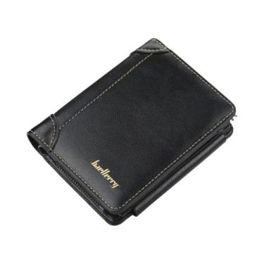 Imagem de Carteira Curta Masculina Em Couro PU Com Bloqueio RFID Personalizada C