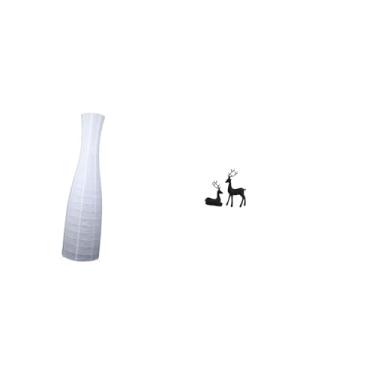 Imagem de Whtkoph Protetor Minimalista de Papel para Abajur de Chão com Figura de Rena em Resina. Ideal para Quartos de Hotel, Salas de Estar, Escritórios Ou Banheiros.