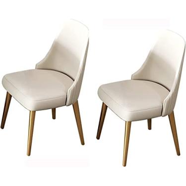 Imagem de Cadeiras cadeiras de microfibra couro cadeiras de jantar aço carbono pés de titânio cadeiras laterais cadeiras de jantar (tamanho: 2 peças)