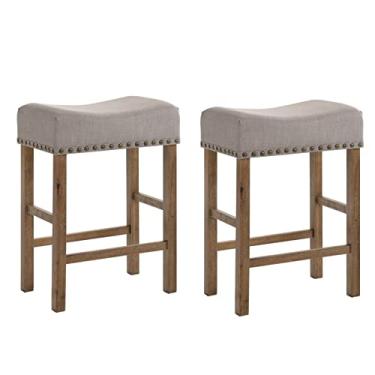 Imagem de Conjuntos de móveis de cozinha e sala de jantar, cadeiras laterais modernas de mesa de jantar, cadeiras de bancada, bancos, móveis para cozinha, sala de jantar (mesa de jantar expresso) (2 bancos