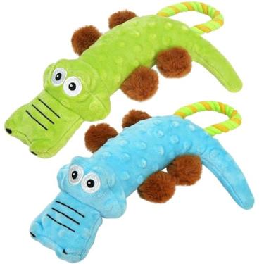 Imagem de Prime Pets Brinquedo Squeaky para cães, pacote com 2, brinquedos para cães pequenos, médios e grandes, brinquedo interativo para mastigar filhotes de pelúcia