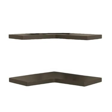 Imagem de Kit prateleira de canto cantoneira em L - 2 unidades em MDF para Quartos, Cozinhas e Salas, Organização Prática e Espaçosa para Objetos e Decorações(Cinza)