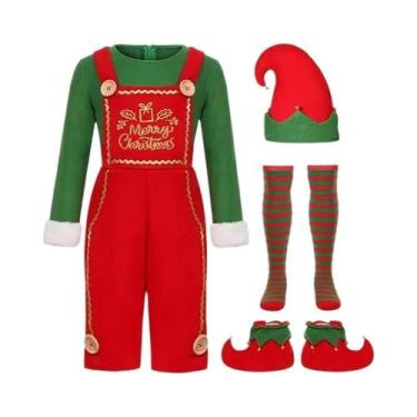 Imagem de Fantasia De Elfo Verde Para Meninos, Conjunto De Fantasia Para Natal E