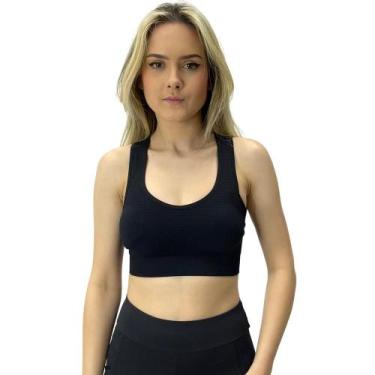 Imagem de Top Lupo Com Bojo Nadador Feminino, G, Preto