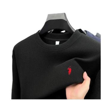 Imagem de Camiseta De Manga Longa Masculina Marca De Luxo Casual De Outono Suéte