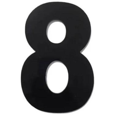 Imagem de Número Residencial Numeral N.8 60Mm Preto