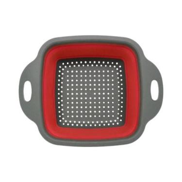 Imagem de Escorredor De Silicone Dobrável Quadrado LMETJMA Para Cozinha, Ideal P