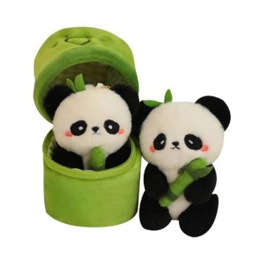 Imagem de Brinquedo De Pelúcia Panda De Bambu Fofo De 10cm, Animal De Pelúcia Ma