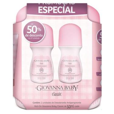 Imagem de Desodorante Roll-on Giovanna Baby Classic 50ml Promocional Kit 2 Unida