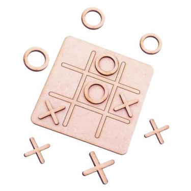 Imagem de Kit 20 Jogos Da Velha Mdf 10cm Brinquedo Criativo Para Crianças Festa 