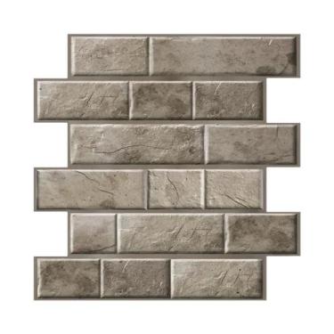 Imagem de Papel De Parede 3D Autoadesivo Impermeável Com Efeito Tijolo, 510 Ades