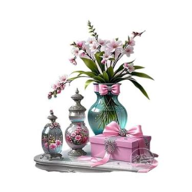 Imagem de Kit De Pintura Com Diamantes Para Iniciantes Adultos, Padrão De Vaso D