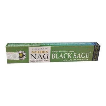 Imagem de Incenso Massala Golden Nag Vareta Sálvia Negra 15 Unidades - Meta Atac