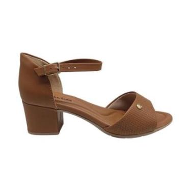 Imagem de Sandalia Feminina Salto Baixo Clássica Sola Macia Comfortflex 2557405-Feminino