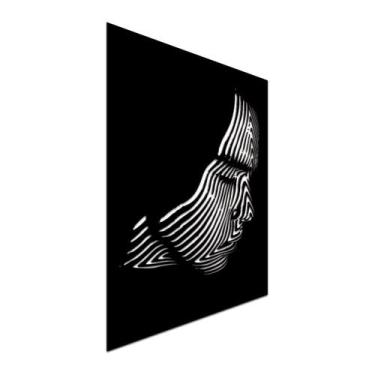 Imagem de Quadro fogografia homem 32x24cm alto relevo mdf sala - JABB