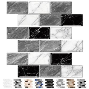 Imagem de Adesivo de azulejo URCOLOR 10 folhas Peel and Stick Backsplash